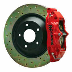 AP Racing Front Big Brake Kit - 4-piston Red Calipers, drilled/s