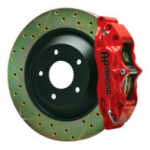 AP Racing Front Big Brake Kit - 4-piston Red Calipers, drilled/s
