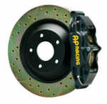 AP Racing Front Big Brake Kit - 4-piston Black Calipers, drilled