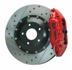 AP Racing Front Big Brake Kit - 6-piston Red Calipers, drilled/s