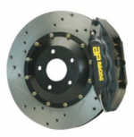 AP Racing Front Big Brake Kit - 6-piston Black Calipers, drilled