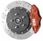 AP Racing Rear Big Brake Kit - 4-piston Red Calipers, drilled/