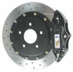AP Racing Rear Big Brake Kit - 4-piston Black Calipers, drilled/