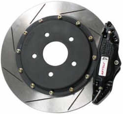 AP Racing Rear Big Brake Kit - 4-piston Black Calipers, slotted
