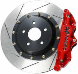 AP Racing Rear Big Brake Kit - 4-piston Red Calipers, slotted